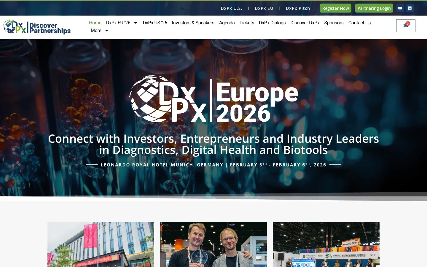 Screenshot der DxPx-Wettbewerbsplattform mit Übersicht der eingereichten Startup-Bewerbungen